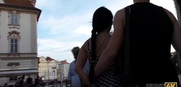 HUNT4K. Babe earns cash for ring by having ardent sex with rich hunter